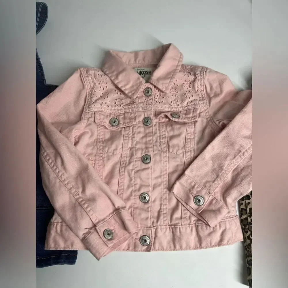 Set for girls 3 pcs - 2 dress Wonder Nation + 1 Denim Jacket Oshkosh Bigosh